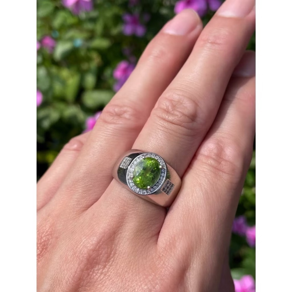 LEROY JEWELRY 樂花精品珠寶-「晨曦綠影戒指」橄欖石-細節圖3