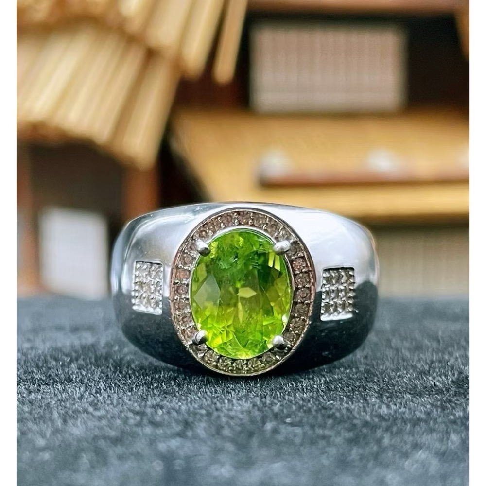 LEROY JEWELRY 樂花精品珠寶-「晨曦綠影戒指」橄欖石-細節圖4