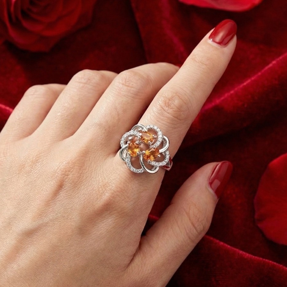LEROY JEWELRY 樂花精品珠寶 橙彩奢華︱芬達石戒指-細節圖2