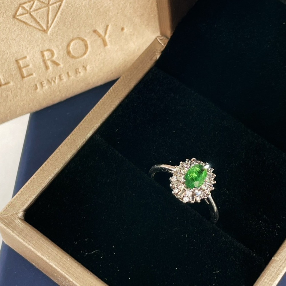 LEROY JEWELRY 樂花精品珠寶 翠綠奢華︱沙佛萊石戒指-細節圖5