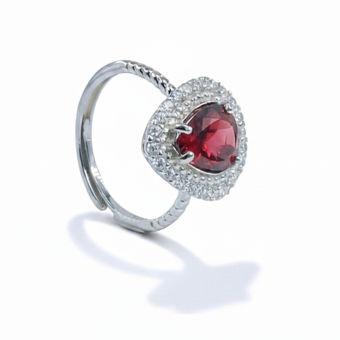 LEROY JEWELRY 樂花精品珠寶 緋紅女皇︱紅石榴石戒指-細節圖3