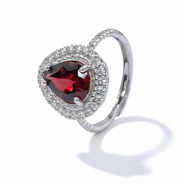LEROY JEWELRY 樂花精品珠寶 緋紅女皇︱紅石榴石戒指-細節圖4
