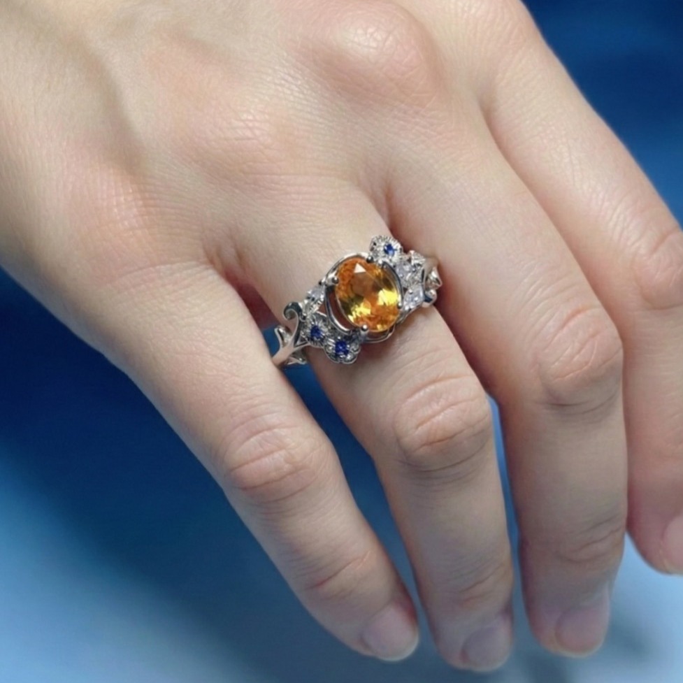 LEROY JEWELRY 樂花精品珠寶 耀眼橙光︱芬達石戒指-細節圖2