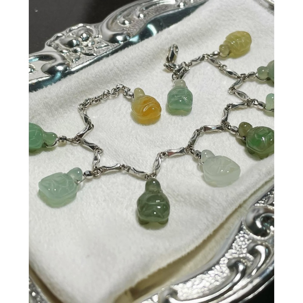 LEROY JEWELRY 樂花精品珠寶-［翡翠玉石財運龜（福祿壽）手鍊］-細節圖3