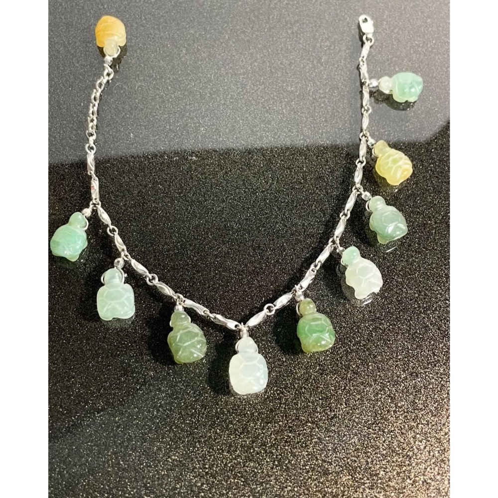 LEROY JEWELRY 樂花精品珠寶-［翡翠玉石財運龜（福祿壽）手鍊］-細節圖5