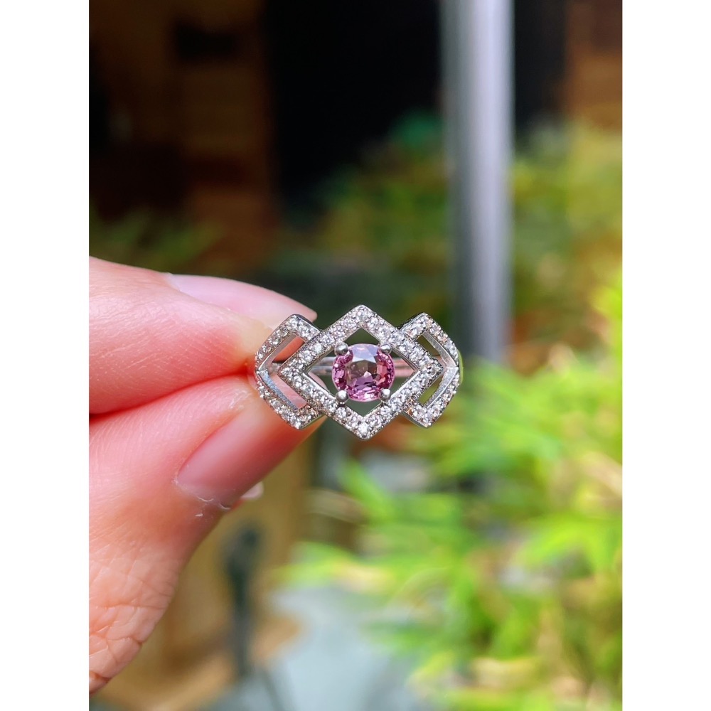 LEROY JEWELRY 樂花精品珠寶 [櫻影心語-天然粉色尖晶石戒指］-細節圖3