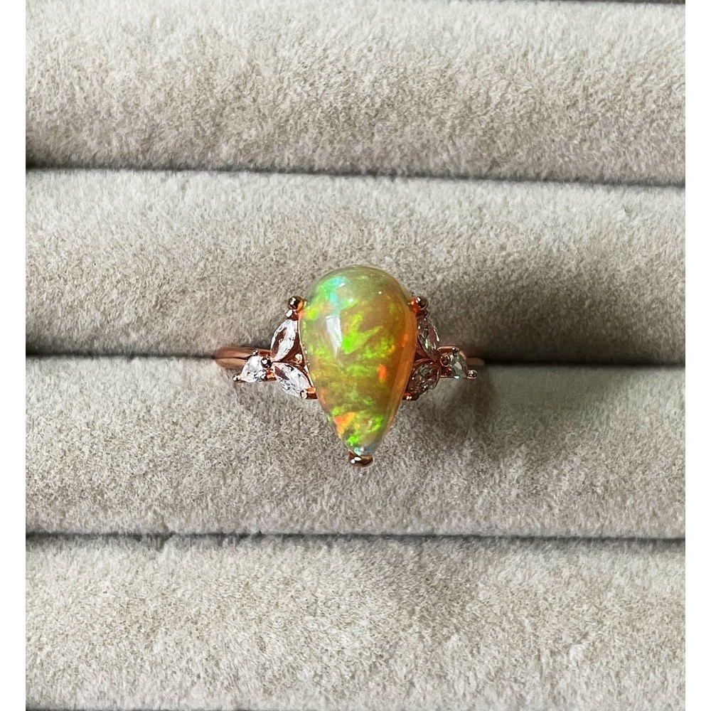 LEROY JEWELRY 樂花精品珠寶-［情緒之光·天然衣索比亞蛋白石戒指］-細節圖3