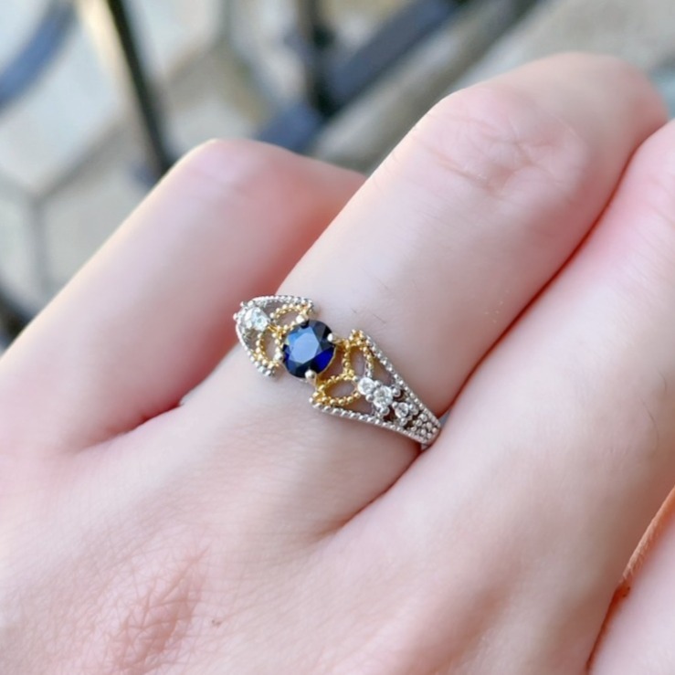 LEROY JEWELRY 樂花精品珠寶-［Leroy・澄藍語境 藍寶石戒指］-細節圖3