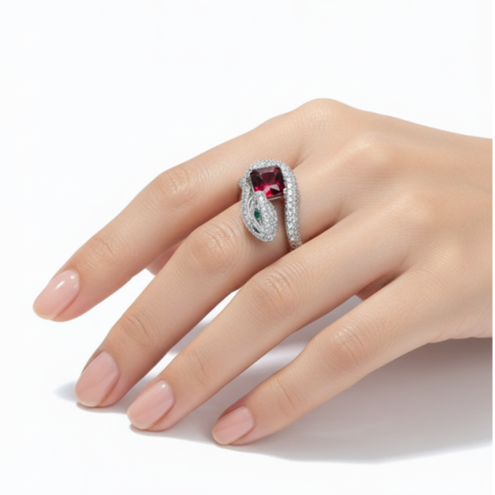 LEROY JEWELRY 樂花精品珠寶 深紅纏影︱石榴石戒指-細節圖2