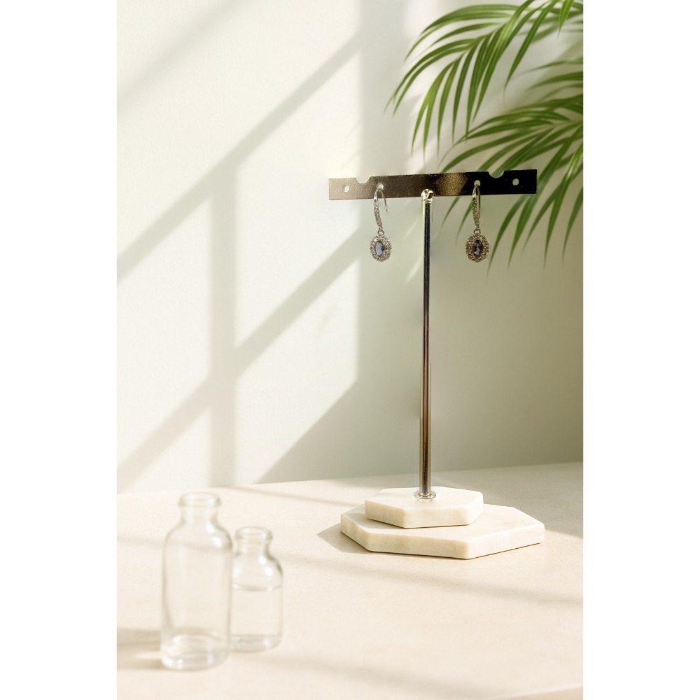 LEROY JEWELRY 樂花精品珠寶-｜Leroy・澄藍語境 ✦堇青石耳環-細節圖2