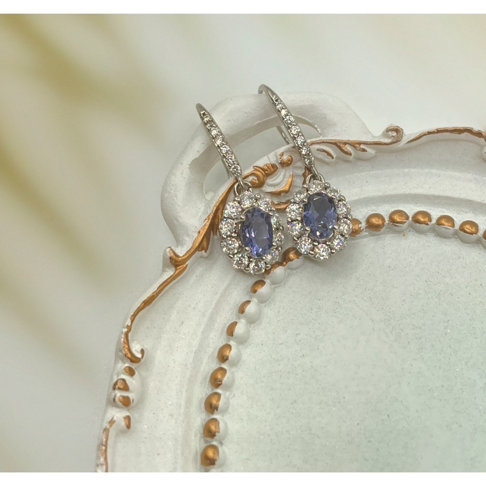 LEROY JEWELRY 樂花精品珠寶-｜Leroy・澄藍語境 ✦堇青石耳環-細節圖4