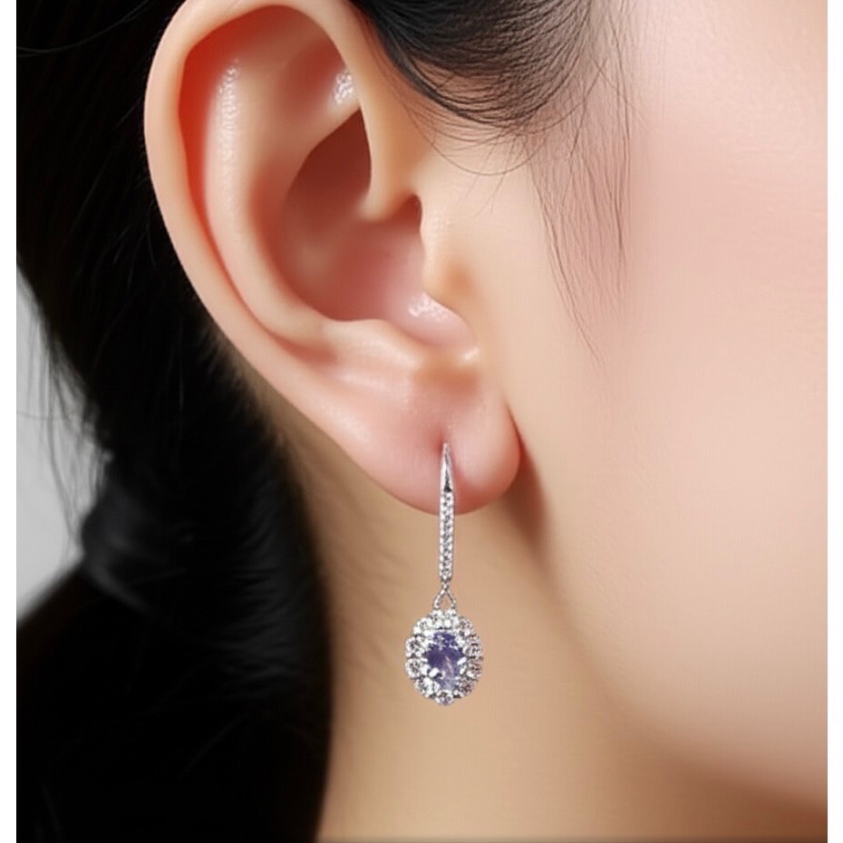 LEROY JEWELRY 樂花精品珠寶-｜Leroy・澄藍語境 ✦堇青石耳環-細節圖6