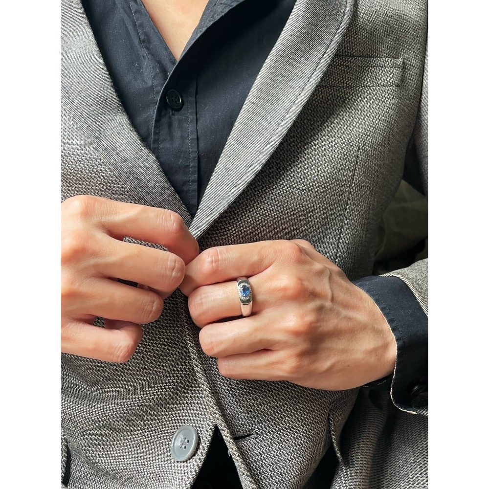 LEROY JEWELRY 樂花精品珠寶-［信念之石｜藍寶石紳士戒］-細節圖4