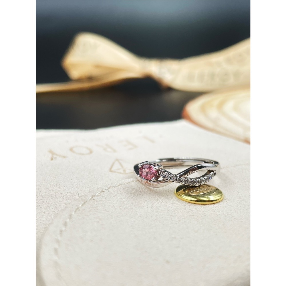 LEROY JEWELRY 樂花精品珠寶-［微閃粉-粉色尖晶石戒指］-細節圖4