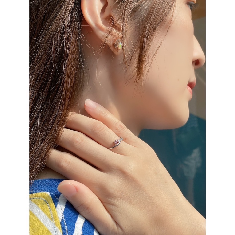 LEROY JEWELRY 樂花精品珠寶-［微閃粉-粉色尖晶石戒指］-細節圖8