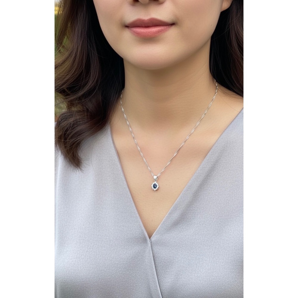 LEROY JEWELRY 樂花精品珠寶-［藍夜星語 藍寶石項鍊］-細節圖3