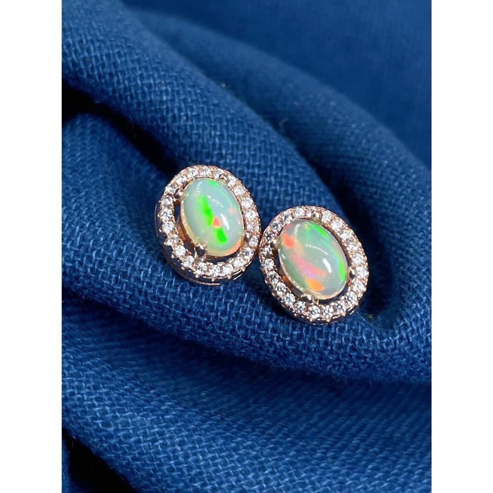 LEROY JEWELRY 樂花精品珠寶-[Leroy・流光幻彩｜蛋白石耳環]-細節圖3