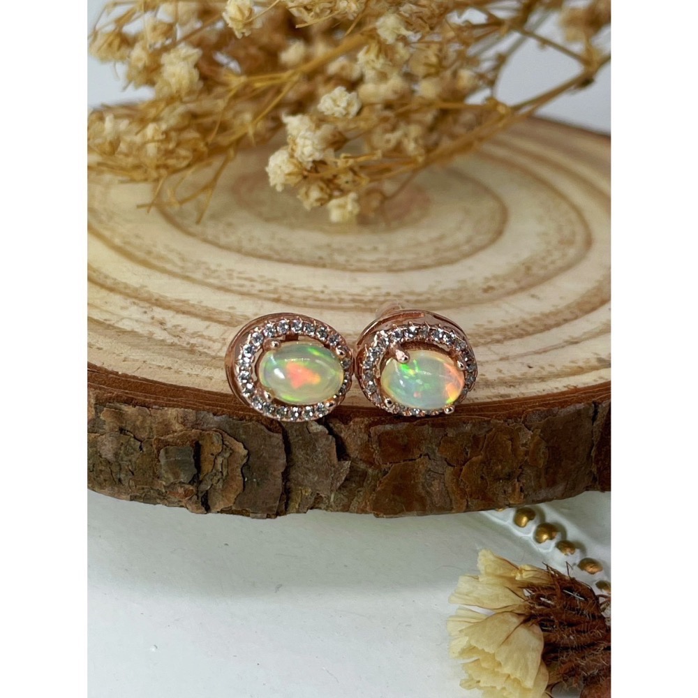 LEROY JEWELRY 樂花精品珠寶-[Leroy・流光幻彩｜蛋白石耳環]-細節圖4