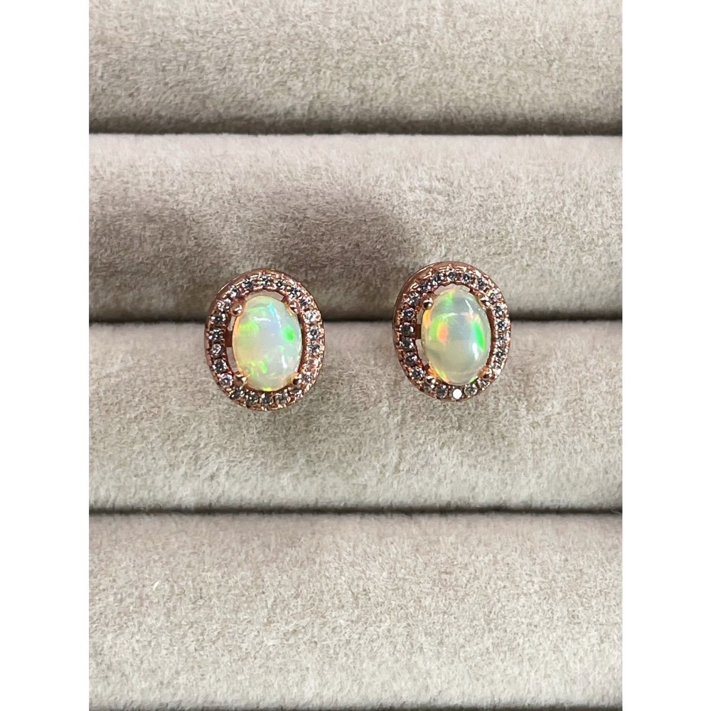 LEROY JEWELRY 樂花精品珠寶-[Leroy・流光幻彩｜蛋白石耳環]-細節圖6