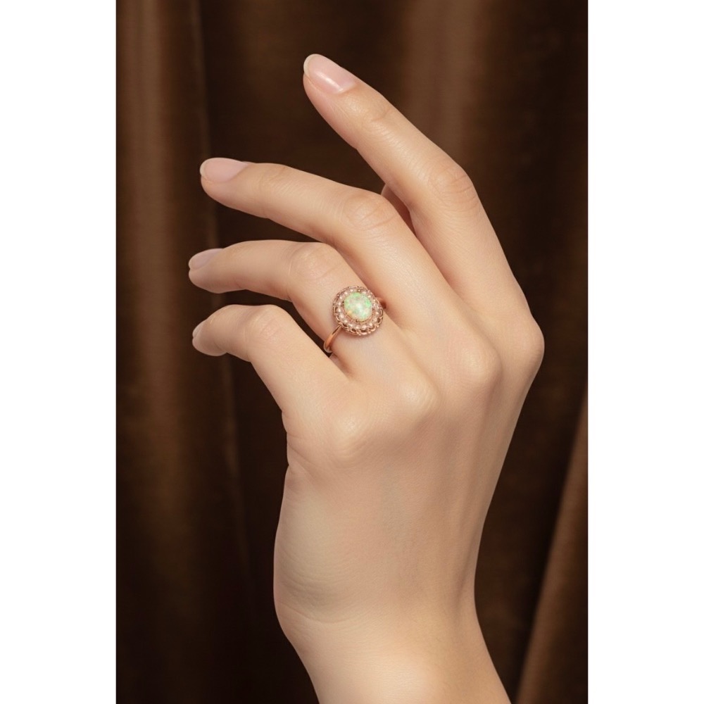 LEROY JEWELRY 樂花精品珠寶-［Leroy・幻彩之約｜蛋白石戒指]-細節圖2