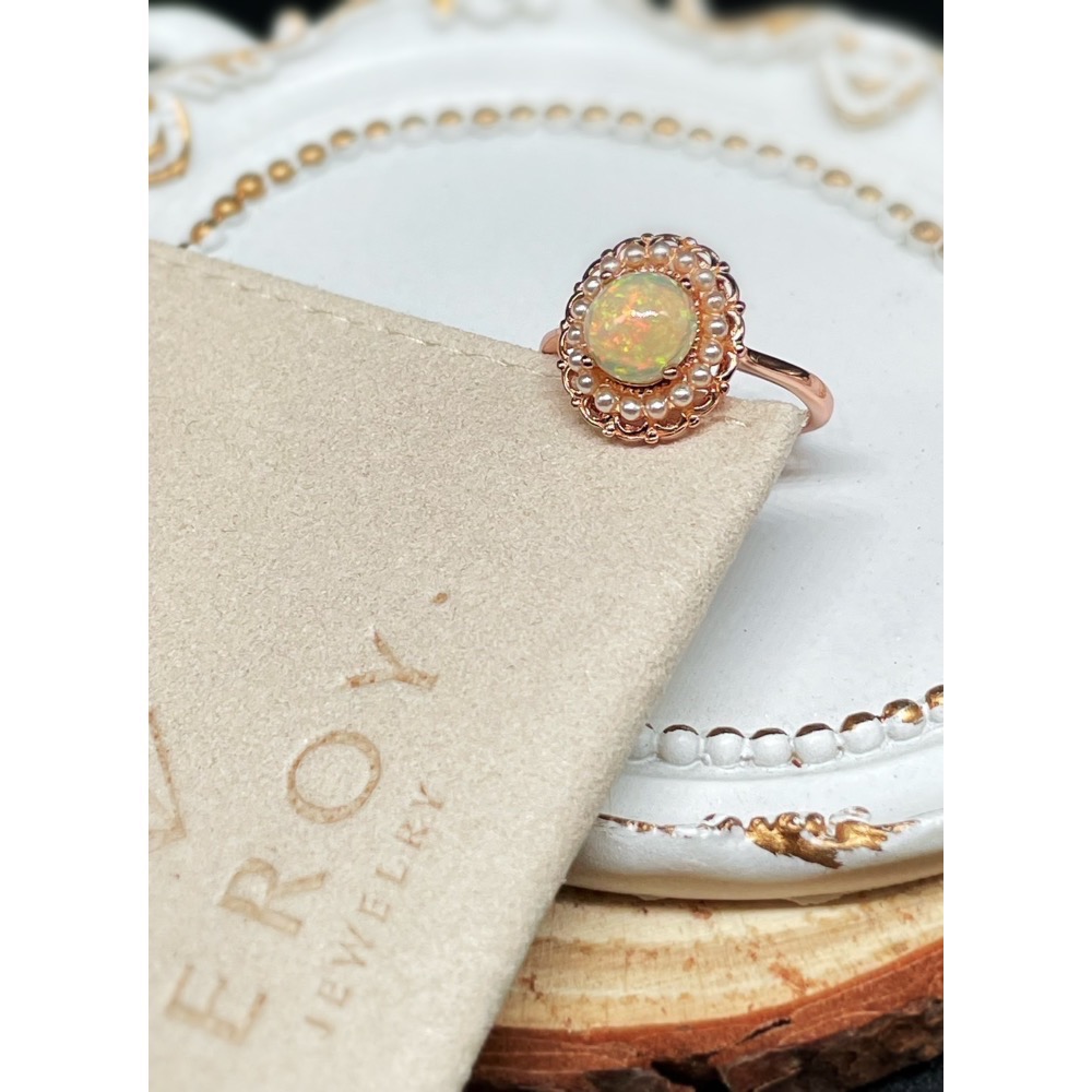 LEROY JEWELRY 樂花精品珠寶-［Leroy・幻彩之約｜蛋白石戒指]-細節圖3