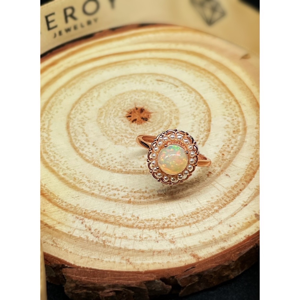 LEROY JEWELRY 樂花精品珠寶-［Leroy・幻彩之約｜蛋白石戒指]-細節圖4