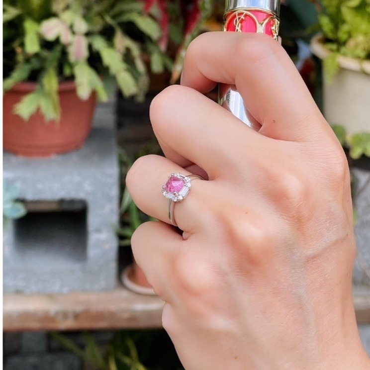 LEROY JEWELRY 樂花精品珠寶 火焰之心｜粉紅碧璽戒指-細節圖2