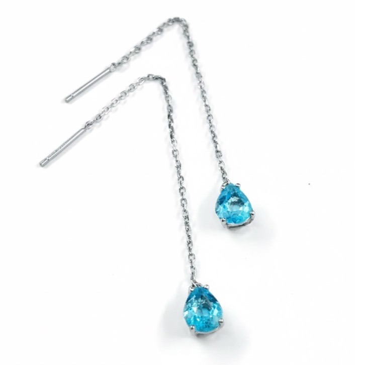 LEROY JEWELRY 樂花精品珠寶 海藍的告白︱托帕石耳環-細節圖3
