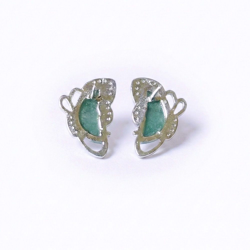 LEROY JEWELRY 樂花精品珠寶 靜羽之境︱蝴蝶翡翠耳環-細節圖3