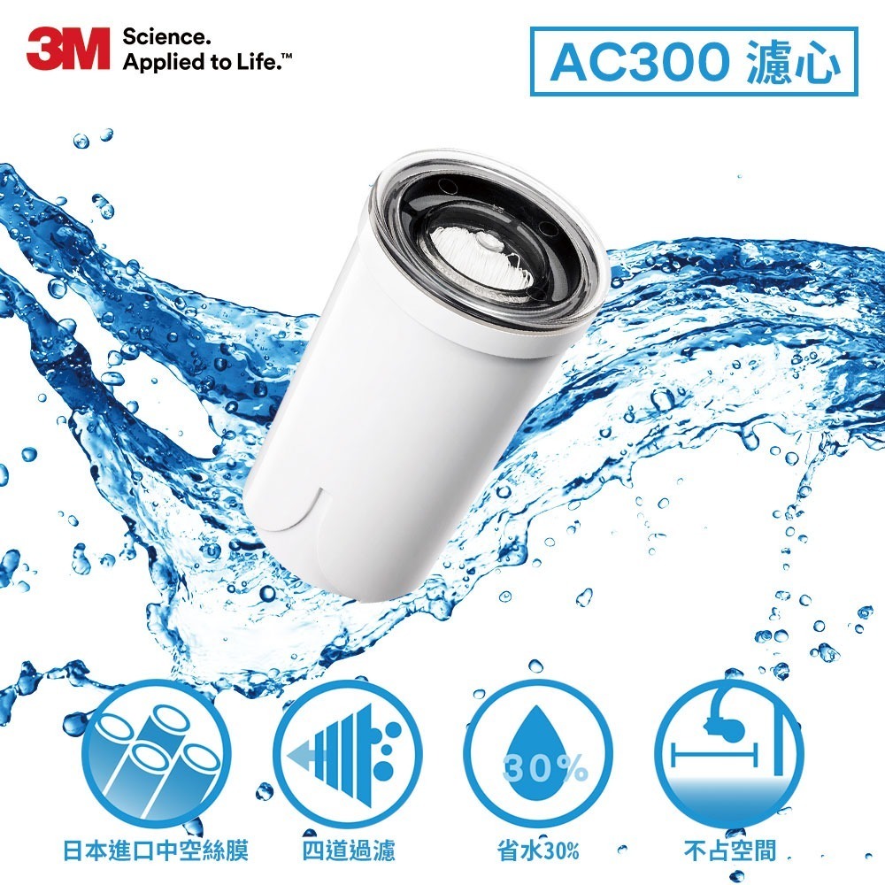 【全新公司貨,含稅有發票】3M 龍頭式濾水器專用替換濾心 AC300 原廠公司貨-細節圖2