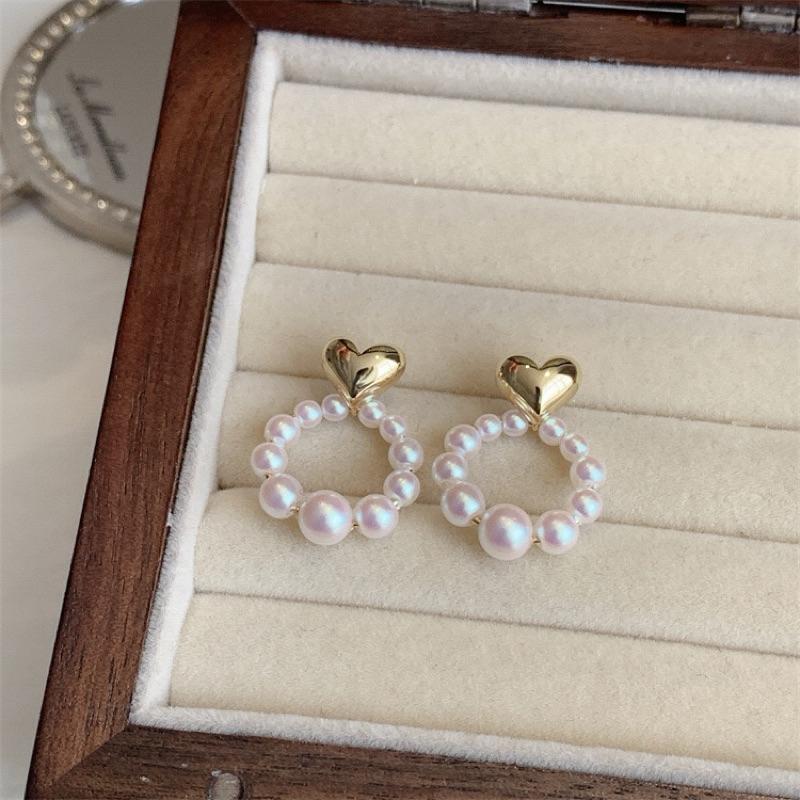 心飾Acc🇰🇷快速出貨「韓國925銀針 淡水珍珠心型耳環 氣質高雅 愛心耳環 銀針耳環 珍珠耳環-細節圖5