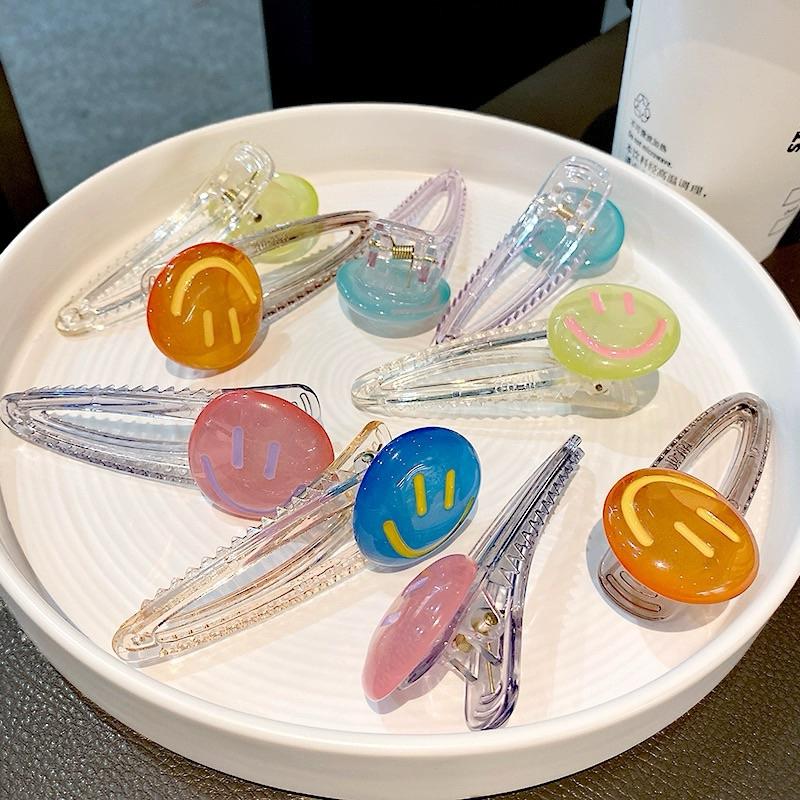 心飾Acc🇰🇷快速出貨「韓國 微笑笑臉髮夾碎髮夾 多巴胺髮夾 瀏海夾 韓式髮夾 韓國東大門 兒童髮夾 髮飾 繽紛-細節圖7