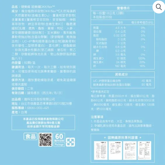 婕樂纖 固樂纖DKKflex™ (60錠/盒)-細節圖3