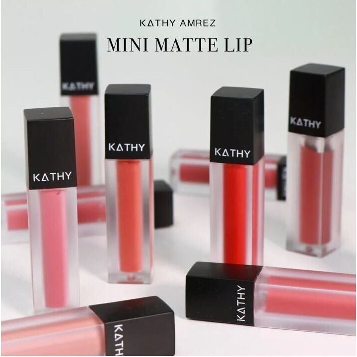 全色號 超美｜KATHY AMREZ 迷你唇釉 MINI Matte lip 1.5g 不沾杯 持色 保濕 泰妝-細節圖2