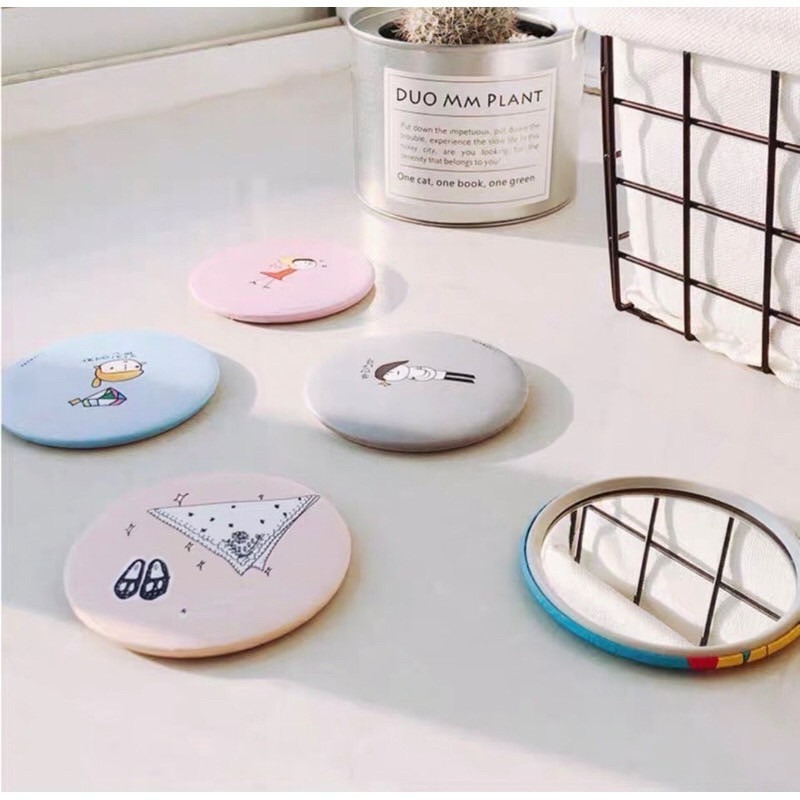 Coco｜小圓鏡 隨身鏡  鏡子 隨機出貨不挑款-細節圖2