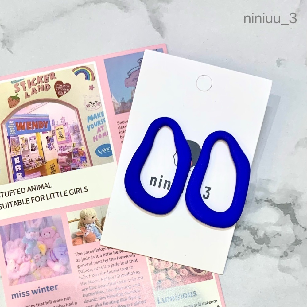 niniuu_3✨台灣現貨(出貨) 『S925銀針-多巴胺不規則耳環』多巴胺耳環 浮誇耳環 多巴胺色 可愛耳環 甜美耳環-細節圖4