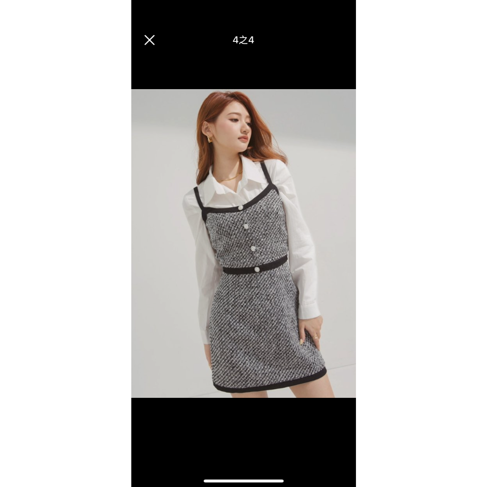 奢華珠釦針織套裝-細節圖2