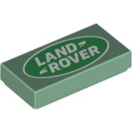 【小荳樂高】LEGO 沙綠色 1x2 平滑片/平板 Land Rover 路虎標誌 Tile 3069bpb1147