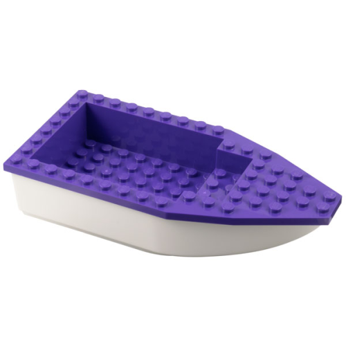 【小荳樂高】LEGO 深紫色/白色 16x8 小船 Boat 28533c06