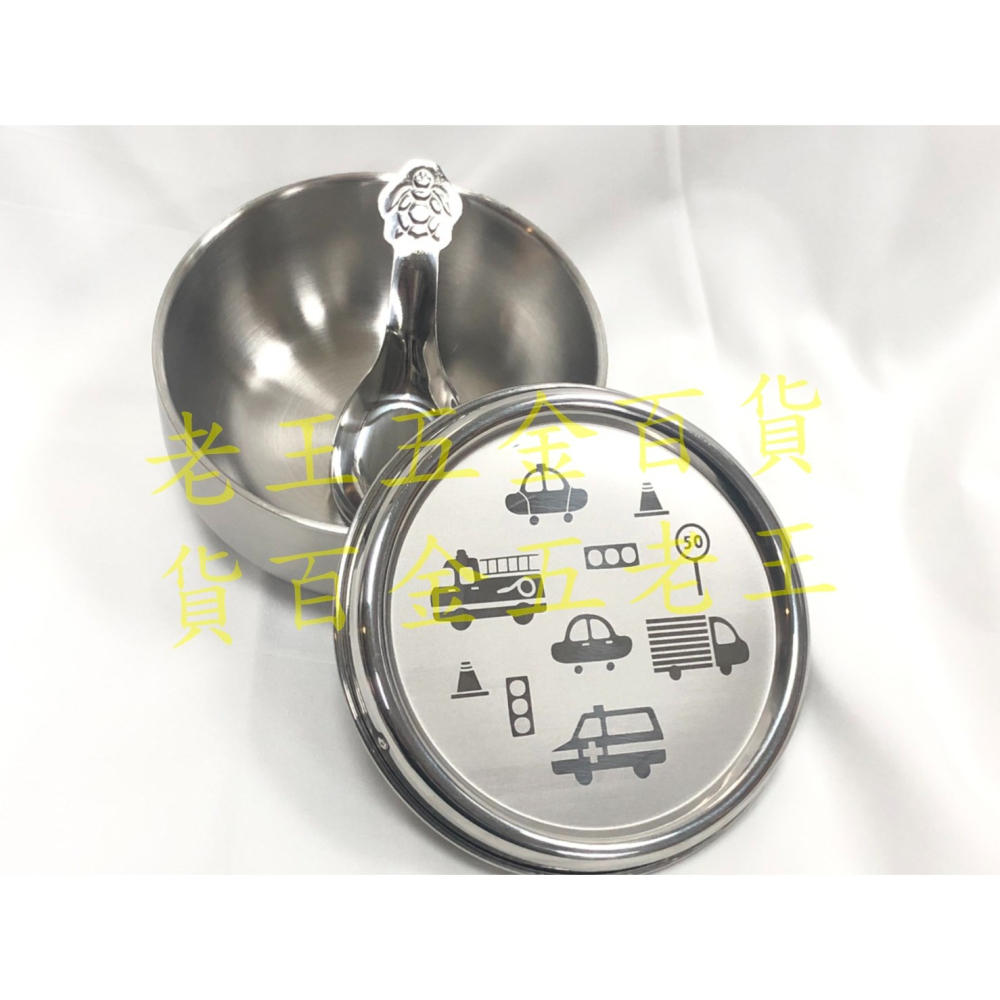 KOM 信誼童書聯名款 316不鏽鋼 全鋼碗 隔熱碗 附湯匙 兒童碗 兒童餐具 學習碗 台灣製 幼稚園 不銹鋼-細節圖3