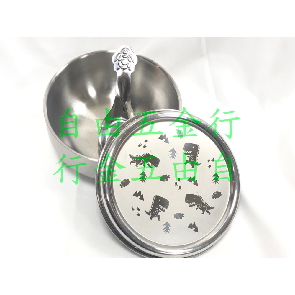 KOM 信誼童書聯名款 316不鏽鋼 全鋼碗 隔熱碗 附湯匙 兒童碗 兒童餐具 學習碗 台灣製 幼稚園 不銹鋼-規格圖11