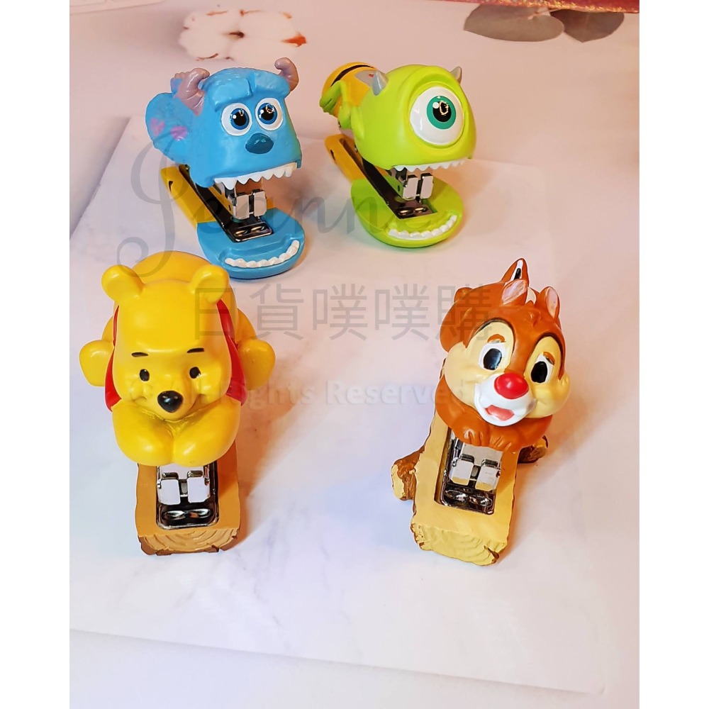 [日貨噗噗購](現貨)日本正版 迪士尼 訂書機 毛怪 大眼仔 維尼熊 蒂蒂-細節圖5