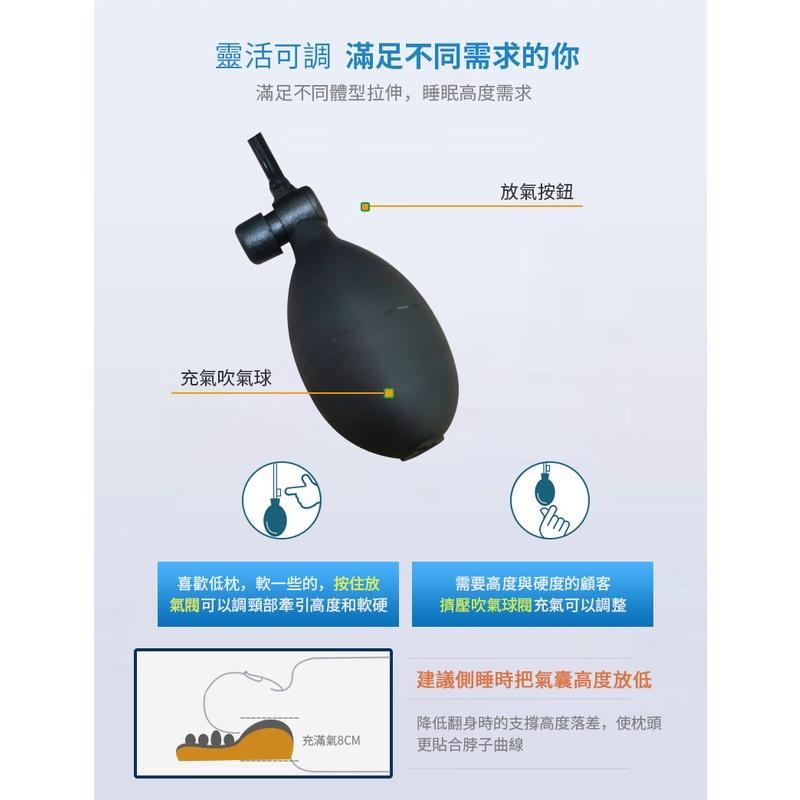 健康紓壓氣囊枕 充氣枕頭 人體工學枕-細節圖7