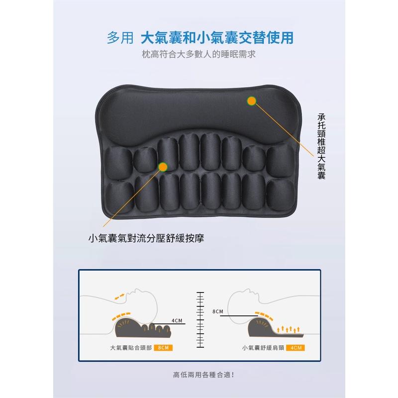 健康紓壓氣囊枕 充氣枕頭 人體工學枕-細節圖9