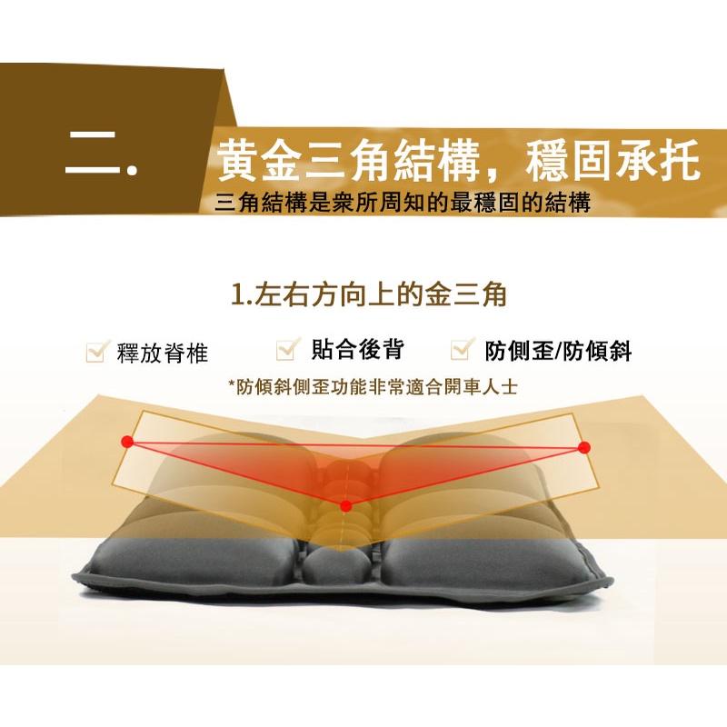 【13粒氣囊】【充氣款】 腰部專用靠墊 可調節腰墊 腰部靠墊 充氣靠墊-細節圖6