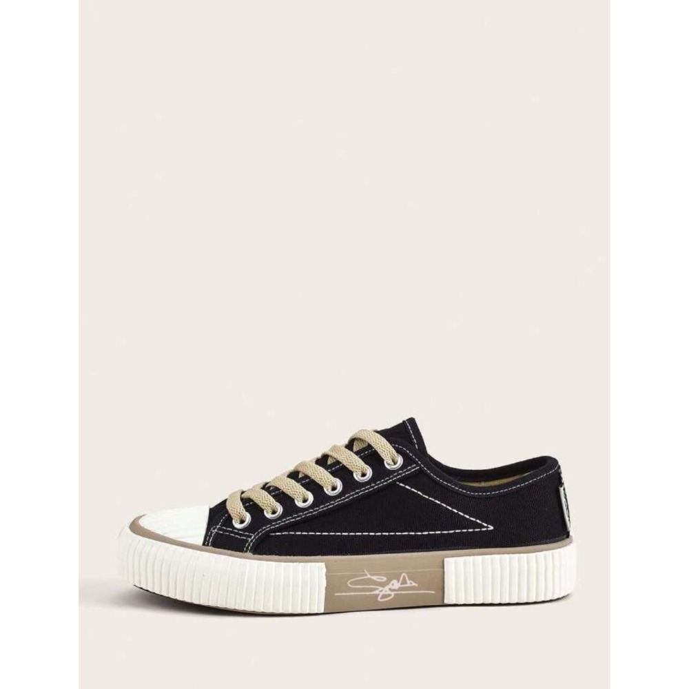 韓版低幫低筒板鞋 厚底簡約 馬卡龍色 運動鞋 小白帆布鞋包鞋 平底休閒鞋 餅乾鞋-細節圖5