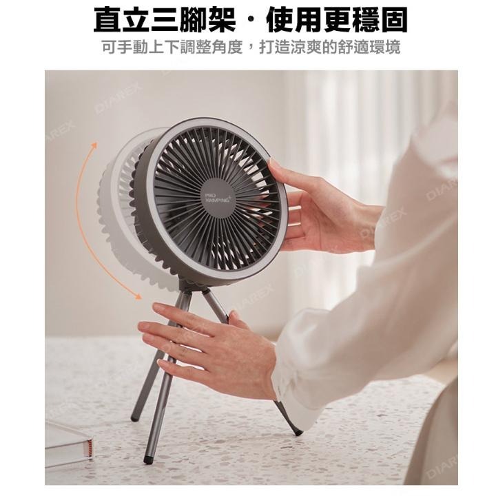 Pro Kamping領航家 充電式多功能風扇露營燈【贈圓形收納包】 吊扇帳篷燈 便攜三腳架風扇-細節圖5