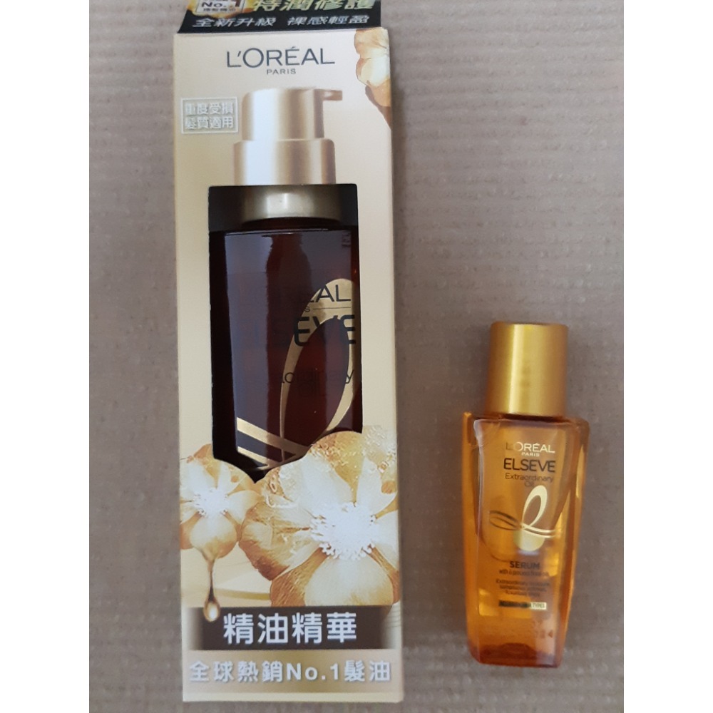 粟米小鋪~LOREAL Paris 巴黎萊雅 金緻護髮精油100ml 限量版柏木櫻桃送金緻護髮精油迷你版金色30ml-細節圖2