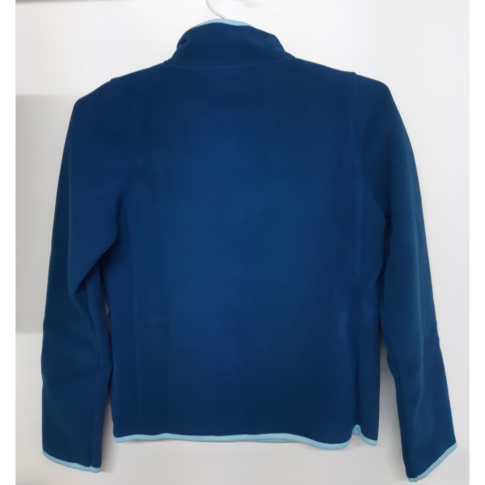 粟米小舖-Open!雙層貼合Fleece立領保暖外套 深灰藍 大女人版-細節圖2