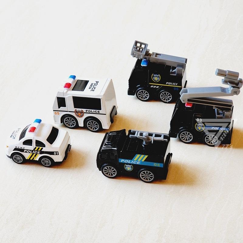 【台灣現貨】【Q版城市警車合金車】玩具警車 玩具小汽車 小車車 口袋玩具車 MINI車 迴力車 救援警車 可愛小車車-細節圖3